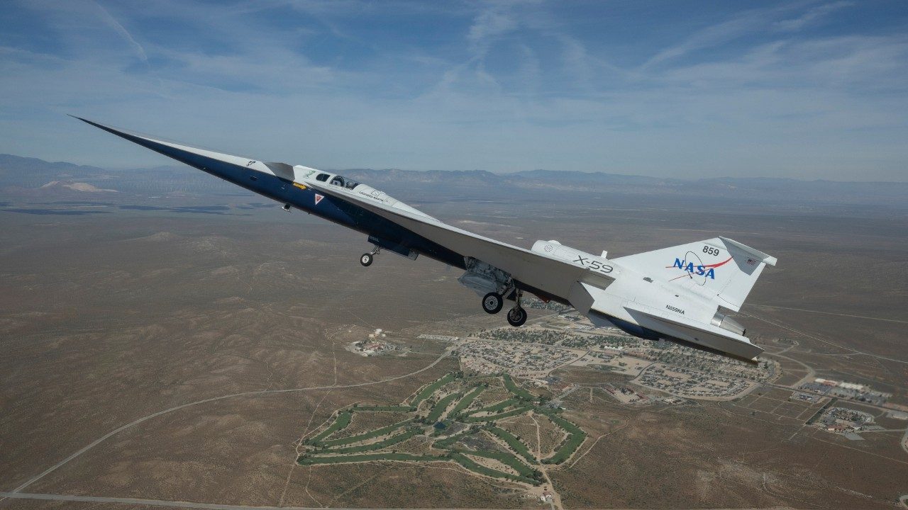 X-59 in flight